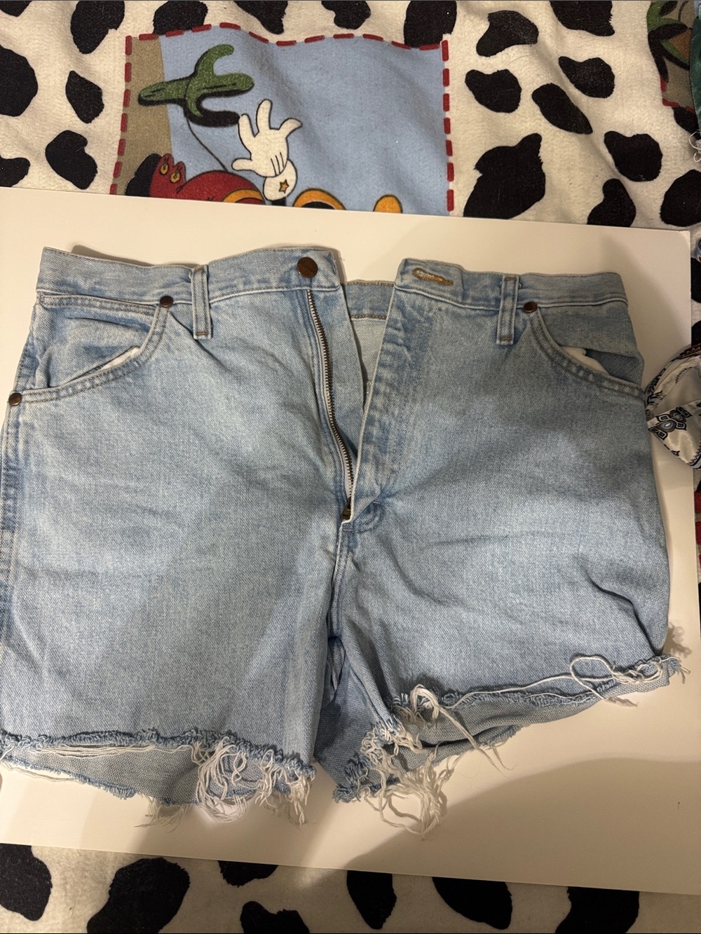 Wrangler cutoff Distressed Denim Shorts